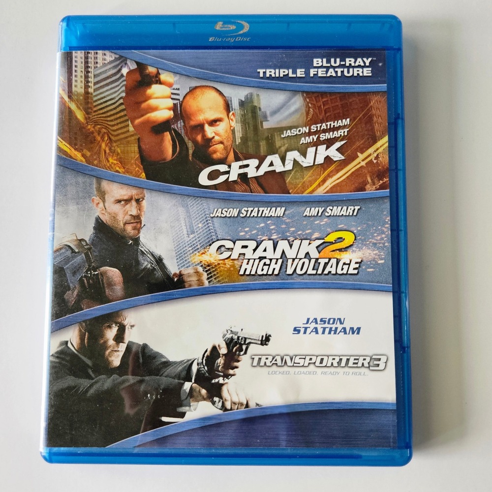 Crank + Crank 2 High Voltage + Transporter 3 Blu-ray Triple Feature Disc Statham - Picture 1 of 4